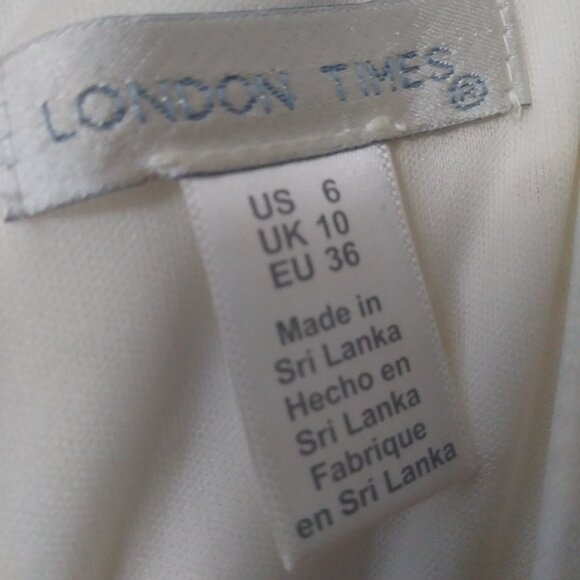 London Times Women's Inset Waist Midi Fit and Flare Dress - Picture 4 of 13